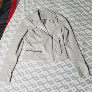 BLANKNYC Gray Faux Leather Jacket